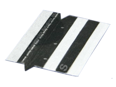 A strip of black double splice tape, 8mm size